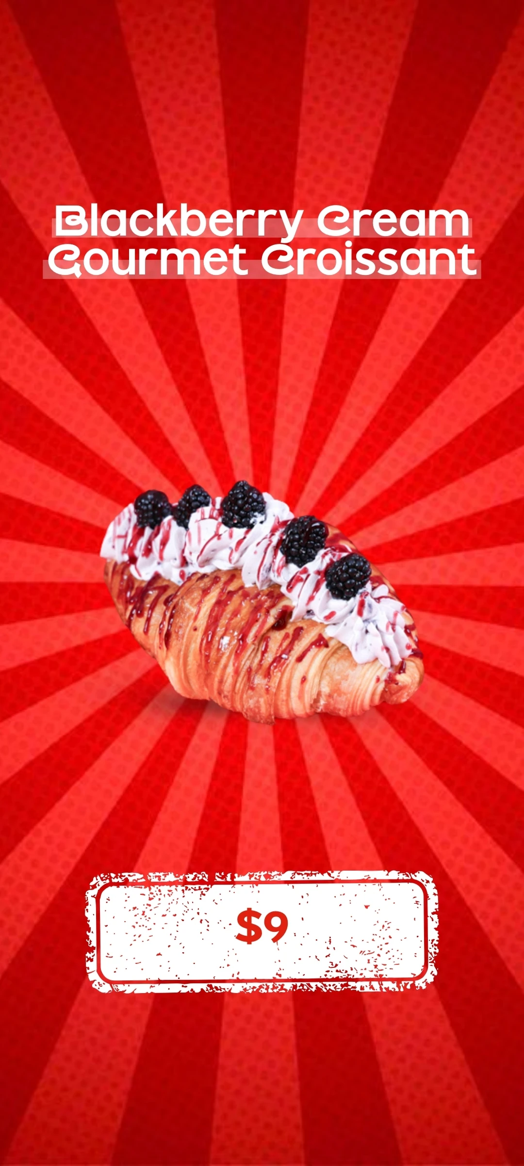Blackberry Cream Gourmet Croissant